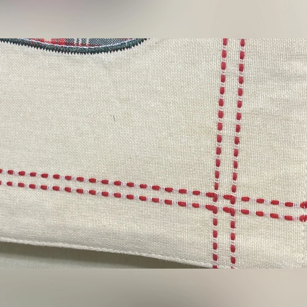 Saint Nicholas Square Plaid reindeer set of four Placemats